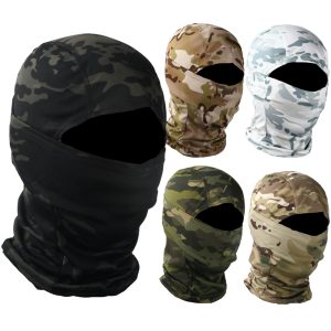 2Pcs Tactics Camo Balaclava Full Face Masks Sun Shield Headgear for Hunting Sports Face Hoods