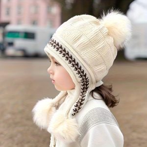 1pc Warm and Adorable Princess Hat for Girls - Perfect for Winter and Autumn